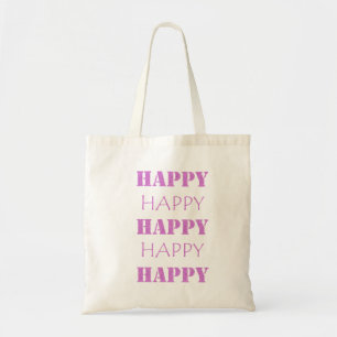 Happy Happy Glitter Tote Bag