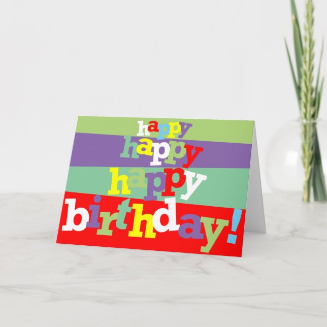 Happy, Happy, Happy Card (Front)