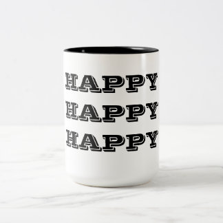 Happy Happy Happy Two-Tone Coffee Mug