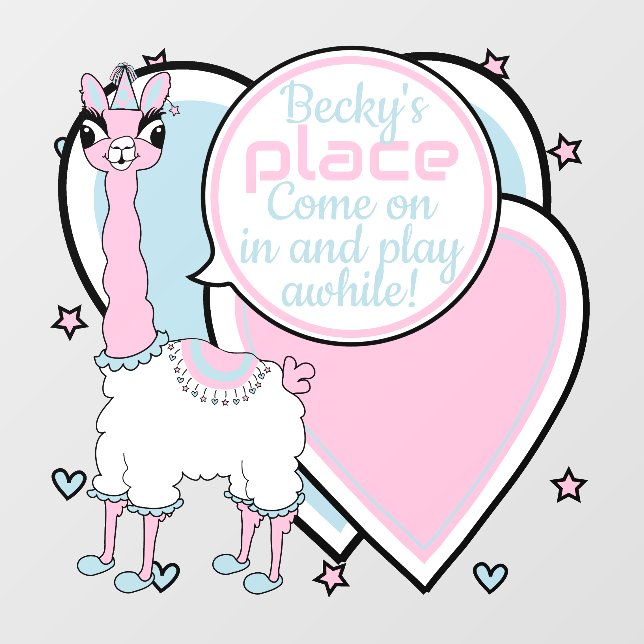 Happy Happy Llama Wall Decal (Front)