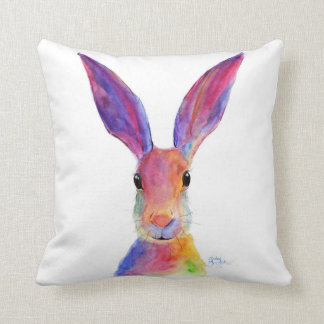 Happy Hare 'Jelly Bean' Throw Pillow