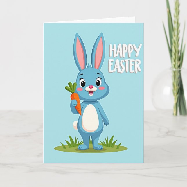 Happy Hare Springtime Card (Front)