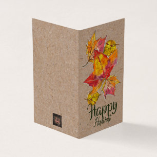 Happy Harvest greeting card - blank inside