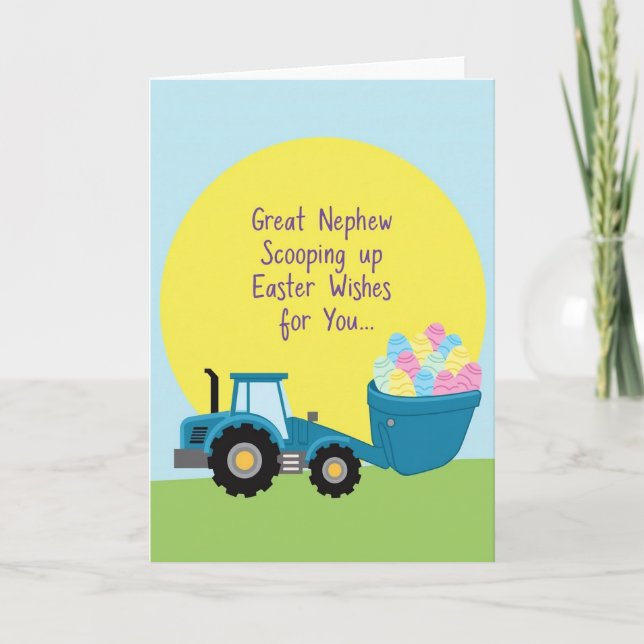Happy Harvest Tractor Card (Front)