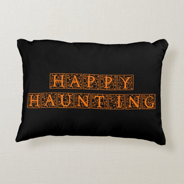 Happy Haunting Decorative Pillow (Back)