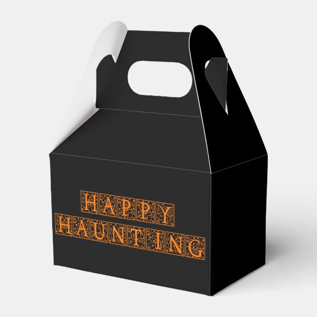 Happy Haunting Favor Boxes (Front Side)
