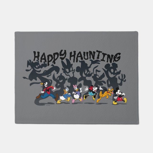 Happy Haunting from Mickey and Friends Doormat (Front)