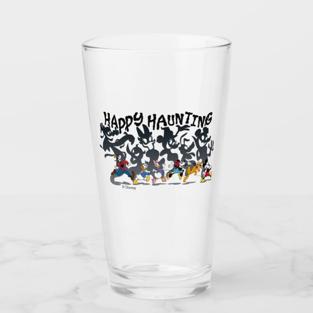 Happy Haunting from Mickey and Friends Glass (Front)