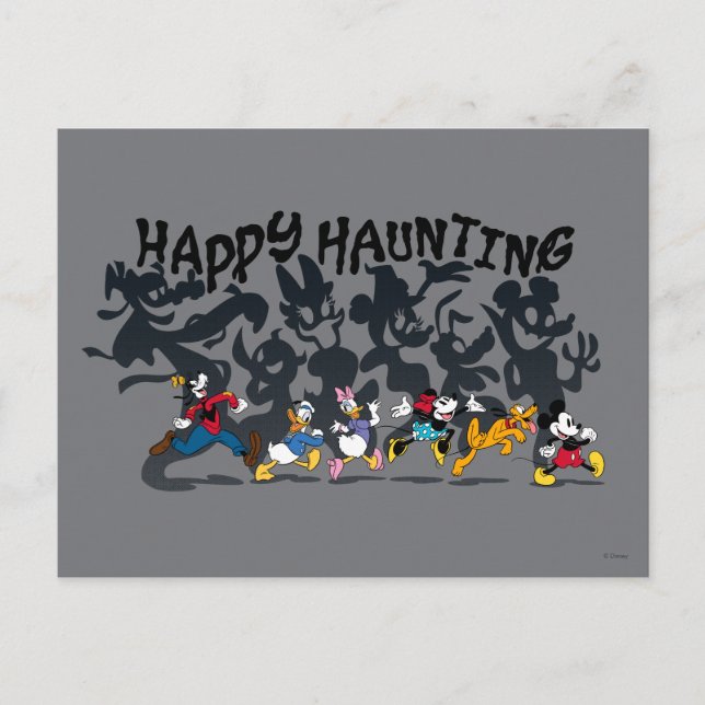 Happy Haunting from Mickey and Friends Postcard (Front)