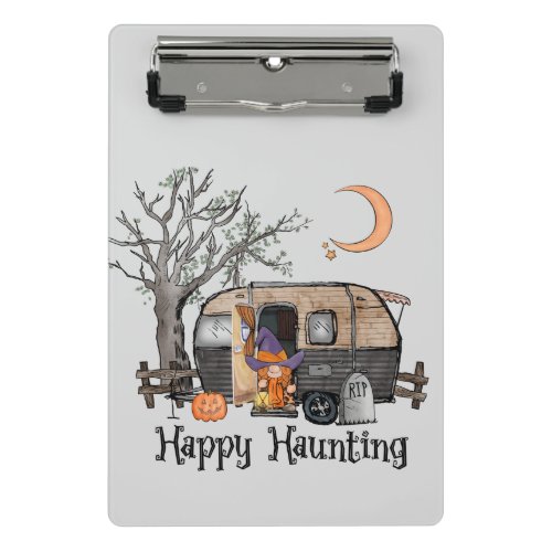 Happy Haunting  Halloween Camper  Spooky Witch Mini Clipboard