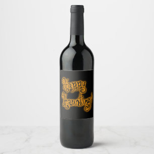 Happy Haunting! Halloween Wine Label