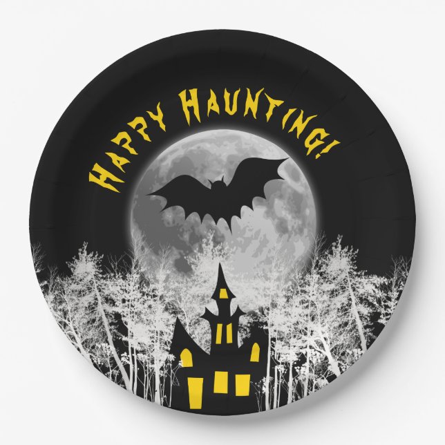 Happy Haunting Paper Plates (Front)