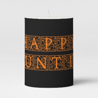 Happy Haunting Pillar Candle