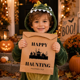 Happy Haunting Spooky Halloween Candy Favor Bags