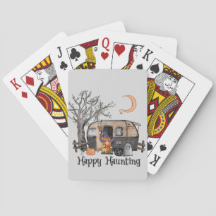 Happy Haunting – Spooky Witch and Camper Van Poker Cards