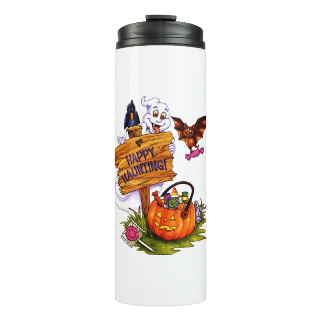 Happy Haunting Thermal Tumbler (Front)
