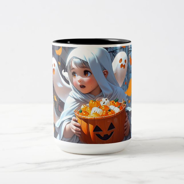 Happy Haunting! Two-Tone Coffee Mug (Center)
