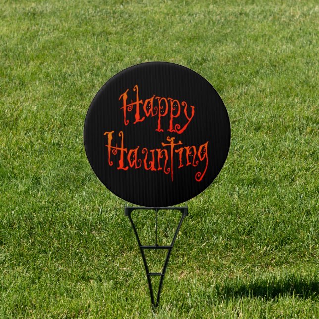 Happy Haunting Yard Sign (Insitu)