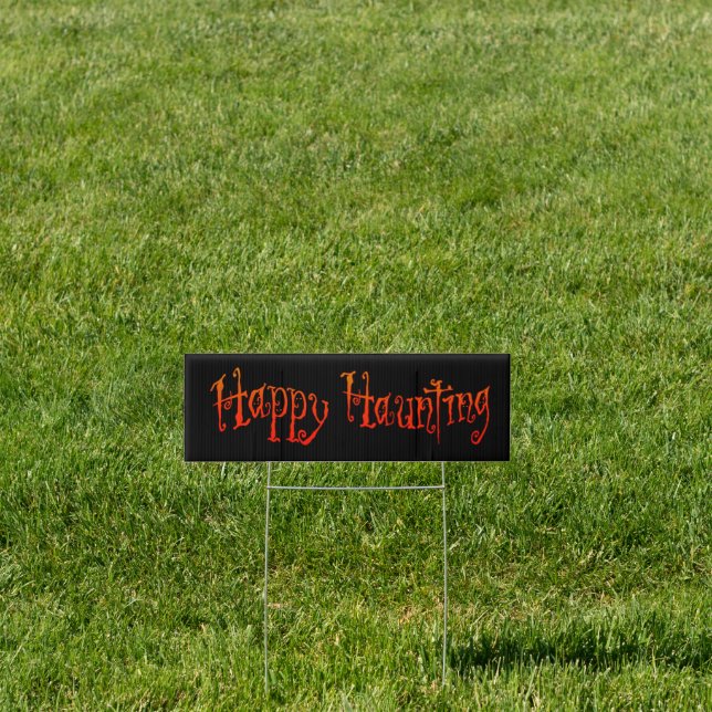 Happy Haunting Yard Sign (Insitu)