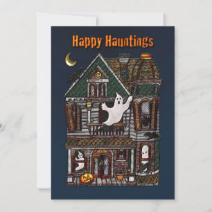 Happy Hauntings - Haunted House Invitation