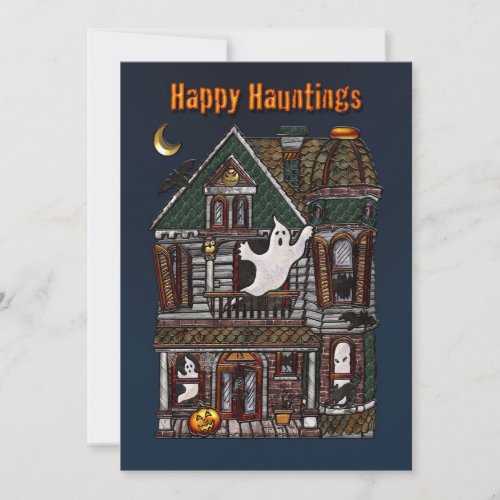 Happy Hauntings _ Haunted House Invitation