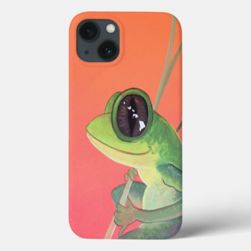 Happy Hawaiian Frog on Young Bamboo iPhone 13 Case