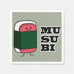 Happy Hawaiian Musubi Spam Sushi Nori seaweed Napkins