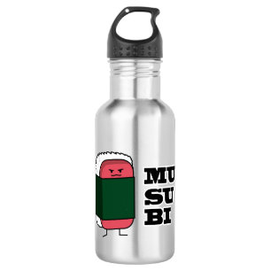 Happy Hawaiian Musubi Sushi Nori seaweed Stainless Steel Water Bottle