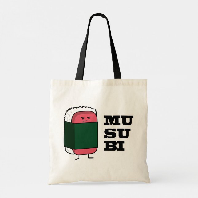 Happy Hawaiian Musubi Sushi Nori Tote Bag (Back)