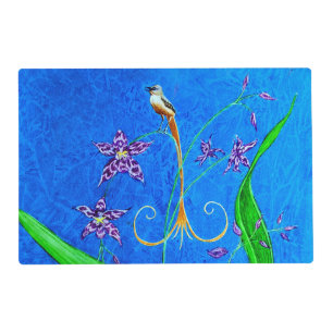 Happy Hawaiian Orchid Bird Placemat