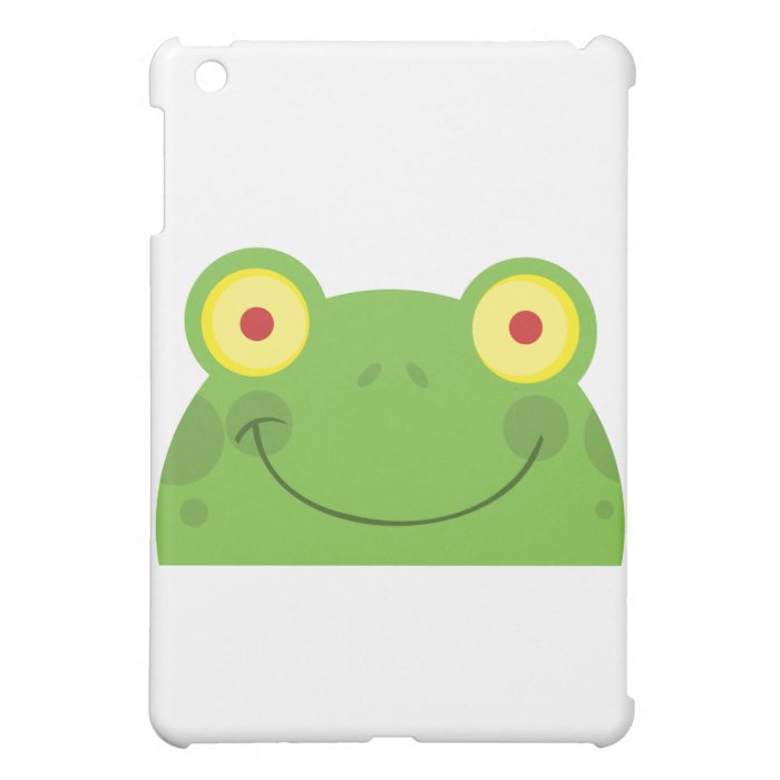 Happy Head Frog Cartoon Character iPad Mini Cover