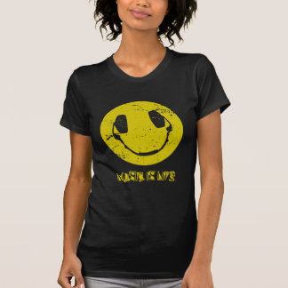 Happy Headphone - Music is Life - Distressed T-Shirt