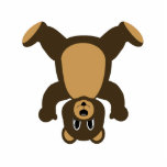 Happy Headstand Brown Bear Statuette<br><div class="desc">This is him upside down looking a bit like he is doing a headstand or a handstand. We have other great artwork available on many products. All of our designs are original artwork created by Angela Allwine. All artwork is copyrighted by Angela Allwine and Mydeas. Our images may not be...</div>