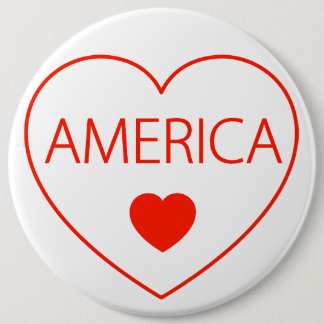 Happy Heart America Button