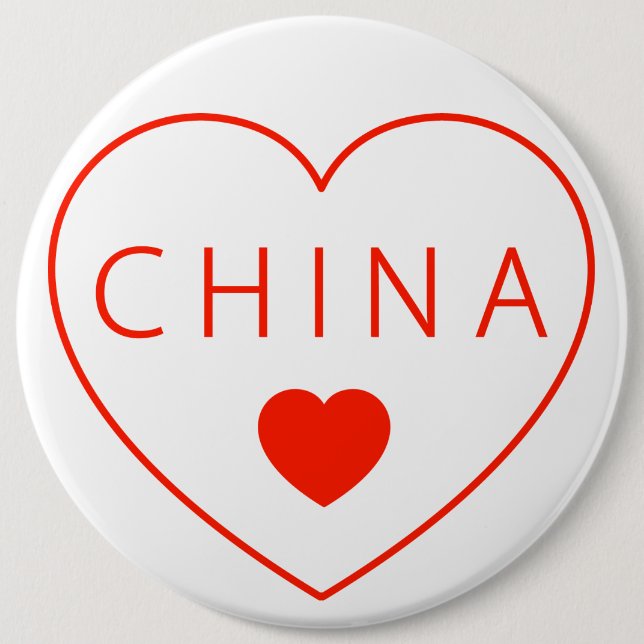 Happy Heart China Button (Front)