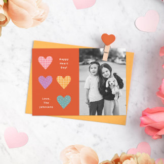 Happy Heart Day Pastel Hearts Family Valentine Invitation