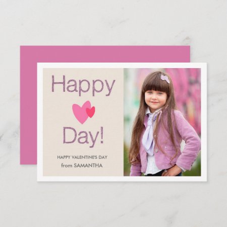 Happy Heart Day Valentines Photo Card