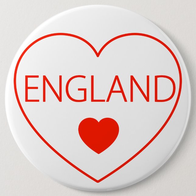 Happy Heart  England Button (Front)