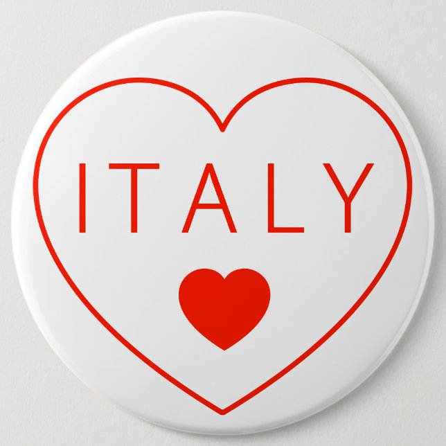 Happy Heart  Italy Button (Front)