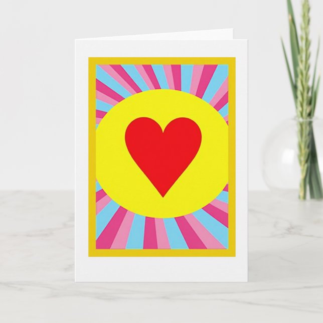 Happy Heart Love Card (Front)