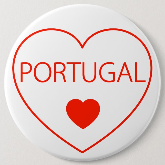 Happy Heart  Portugal Button (Front)