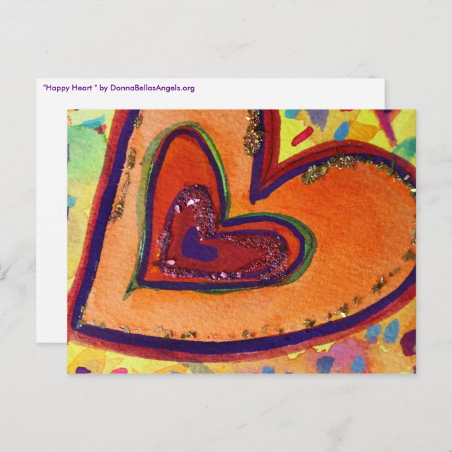 Happy Heart Postcard (Front/Back)