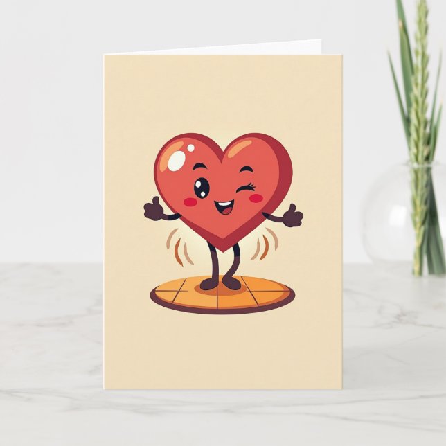 Happy Heart Thumbs Up Love Card (Front)
