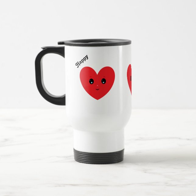 Happy Heart Travel Mug (Left)