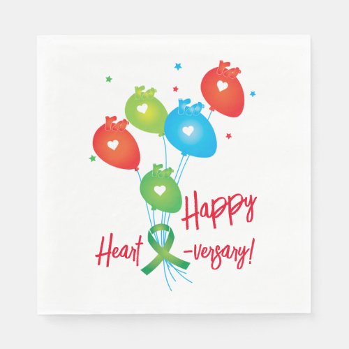 Happy Heart_versary Balloons Napkins