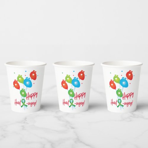 Happy Heart_versary  Paper Cups