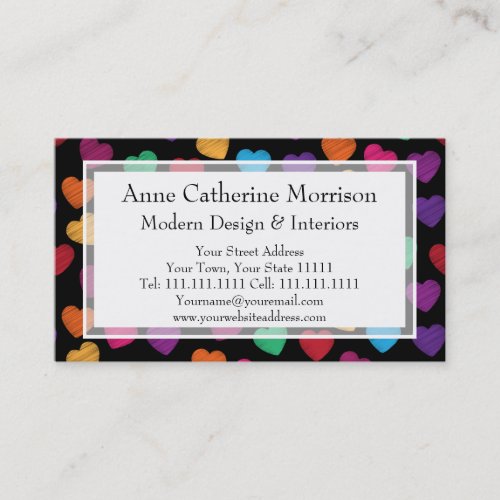 Happy Hearts Babysitter, Child Care, Designer Business Cards