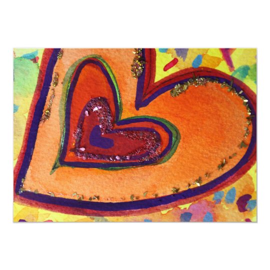 Happy Hearts Custom Invitations or Invites