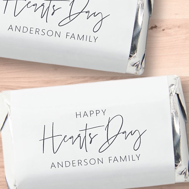 Happy Hearts Day Modern Simple Elegant Chic Hershey's Miniatures (Creator Uploaded)