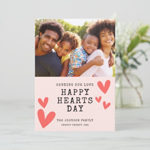 Happy Hearts Day Photo Holiday Card